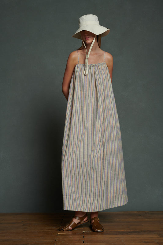 Robe Arielle - Parme/Beige - Coton - Femme