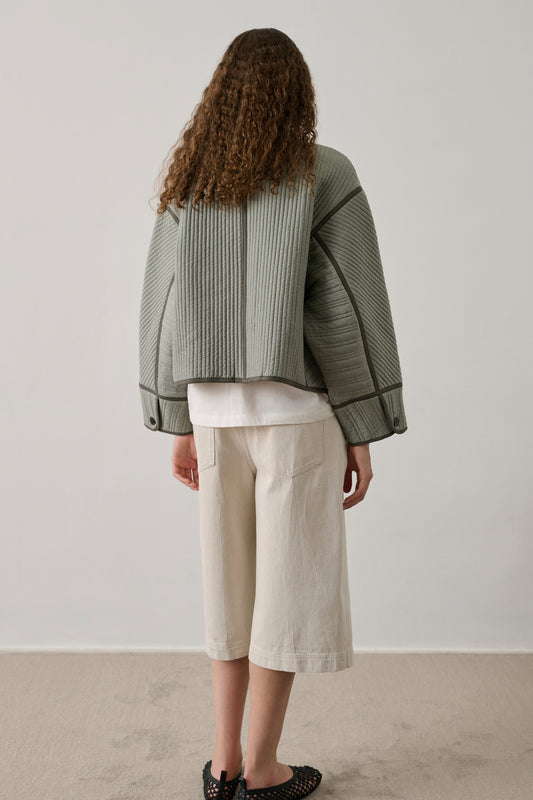 Veste Patchouli - Vert D'Eau/Beige - Coton - Femme