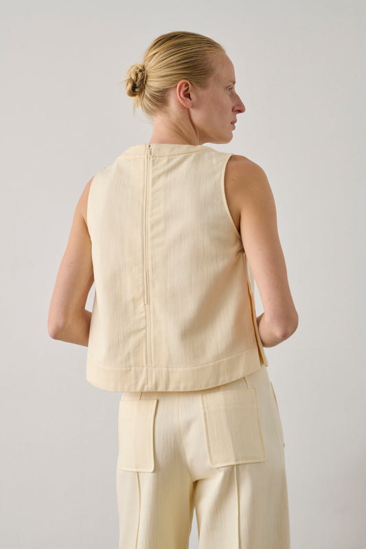 Top Pampa - Ecru - Coton - Femme