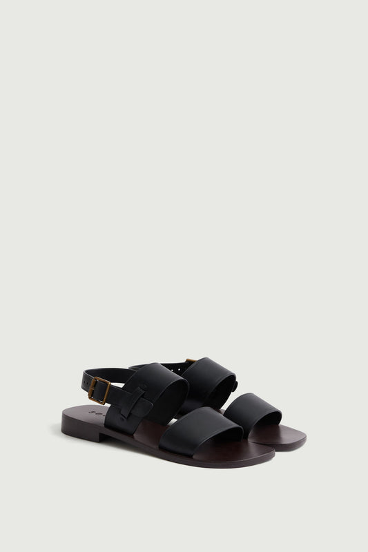 Sandales Douglas - Noir - Cuir - Femme