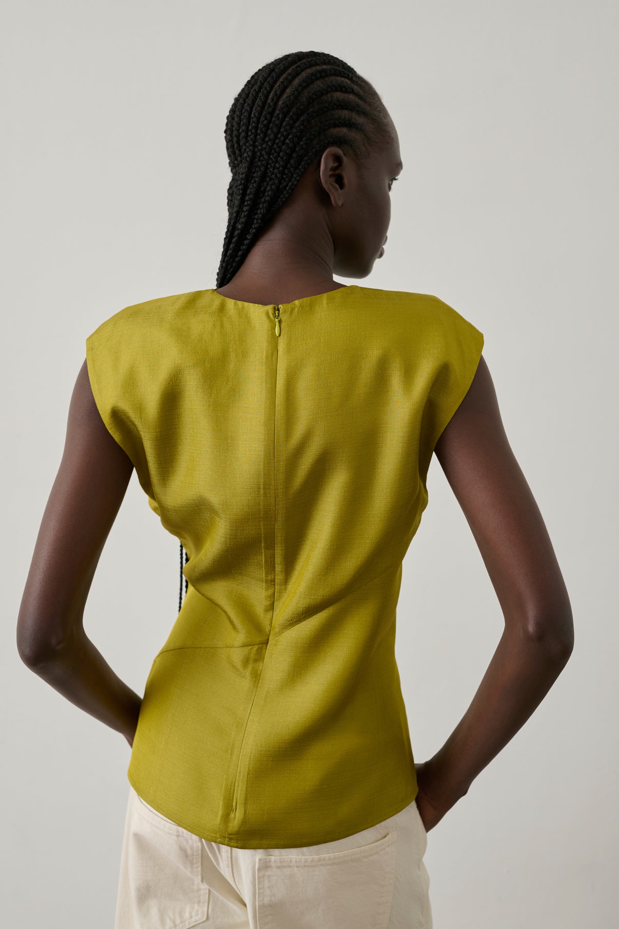 Blouse Eclat - Absinthe - Soie - Femme vue 3