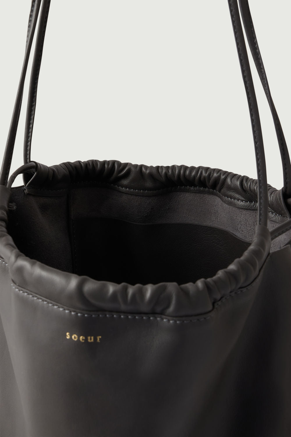 Sac Sia - Gris Anthracite - Cuir - Femme vue 5